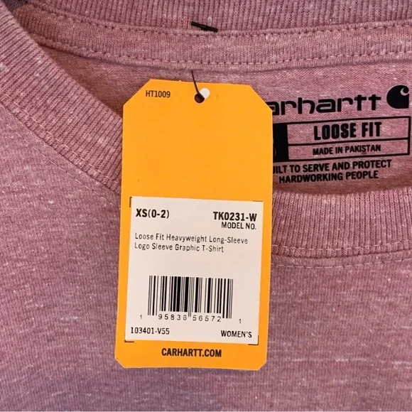 *NWT* Carhartt Long Sleeve Logo Tee Shirt - Picture 8 of 10